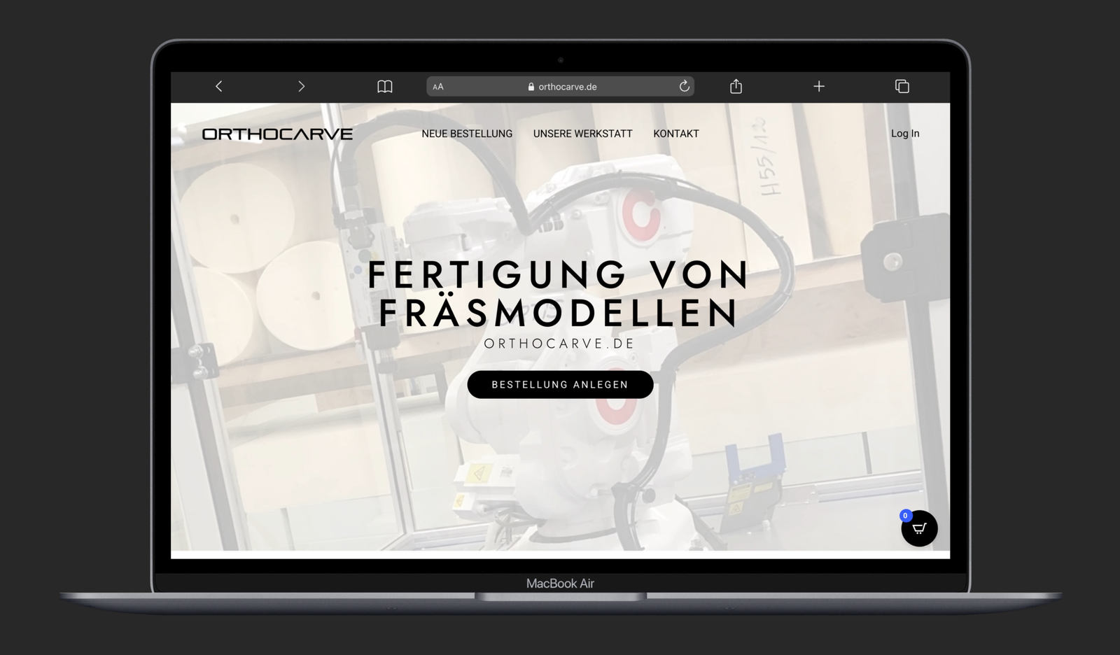Orthocarve.de – Custom WooCommerce Platform for Orthopedic Milling Models 3 Macbook Air orthocarve.de scaled